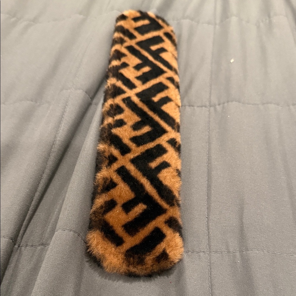 Fendi Black and Brown shearling strap